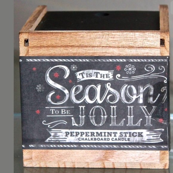 DW HOME CANDLE PEPPERMINT STICK CHALKBOARD SCENTED NEW - Picture 5 of 7